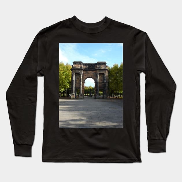 Scottish Photography Series (Vectorized) - McLennan Arch, Glasgow Green Long Sleeve T-Shirt by MacPean